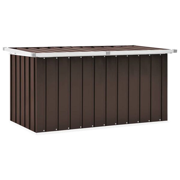 vidaXL Caja de almacenaje para jard&iacute;n marr&oacute;n 129x67x65 cm