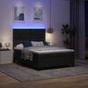 vidaXL Cama Box Spring LED con colch&oacute;n Negro 140 x 200 cm Terciopelo