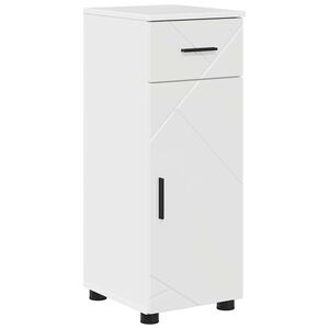 vidaXL Gabinete de Ba&ntilde;o con caj&oacute;n con puerta brillante 30 x 35 x 80 cm