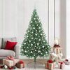 vidaXL &Aacute;rbol de Navidad Artificial Preiluminado Verde 210 cm PVC