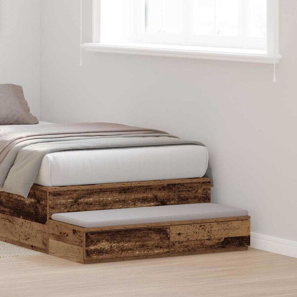 vidaXL Cajones de cama con caj&oacute;n Madera vieja 80 x 36,5 x 16,5 cm