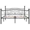 vidaXL Estructura de cama con somier metal negro 180x200 cm