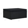 vidaXL Set muebles de jardín 5 piezas y cojines ratán sintético negro