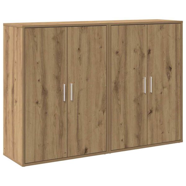 vidaXL Aparador 2 pcs Roble artesanal 60 x 31 x 84 cm