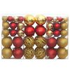 vidaXL Bolas de Navidad 100 uds color dorado y rojo tinto 3 / 4 / 6 cm