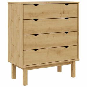 vidaXL Cajonera OTTA madera maciza de pino 76,5x39,5x90 cm