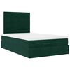 vidaXL Estructura cama otomana colchones terciopelo verde oscuro