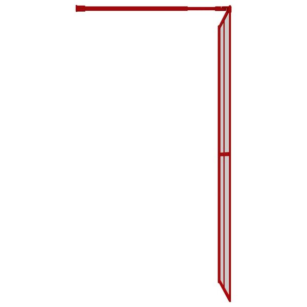 vidaXL Mampara puerta de ducha vidrio transparente ESG rojo 100x195 cm