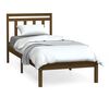 vidaXL Estructura cama individual madera maciza marr&oacute;n miel 75x190 cm