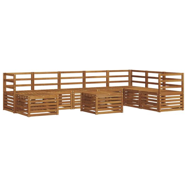 vidaXL Juegos de sof&aacute;s Natural Madera de Acacia S&oacute;lida