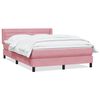 vidaXL Cama box spring con colch&oacute;n terciopelo rosa 140x210 cm
