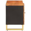 vidaXL Mueble de TV madera de mango marr&oacute;n negro 80x31,5x46 cm