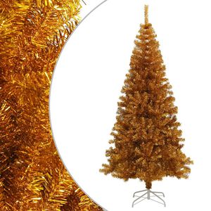 vidaXL &Aacute;rbol de Navidad artificial con soporte PET dorado 180 cm
