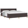 vidaXL Cama tipo Box Spring Marr&oacute;n Oscuro 200 x 180 cm Poli&eacute;ster