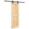 vidaXL Puerta Corredera 70 x 210 cm Natural y negro
