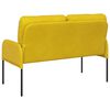vidaXL Sof&aacute;s con coj&iacute;n 110cm Amarillo Madera contrachapada