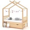 vidaXL Estructura de cama infantil con caj&oacute;n madera de pino 70x140 cm