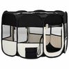 vidaXL Parque de perros plegable y bolsa transporte negro 110x110x58cm