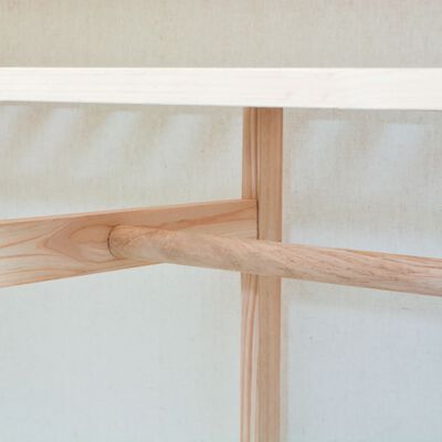 vidaXL Armario de tela y madera de pino 110x40x170 cm