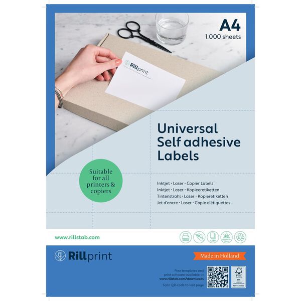 rillprint Etiquetas autoadhesivas 210x148 mm 1000 hojas blanco