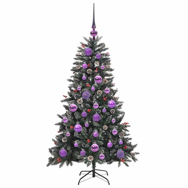 vidaXL Árbol de Navidad artificial con 150 LED Verde 68 x 68 x 120 cm