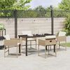 vidaXL Conjunto de Comedor de Jard&iacute;n 5 pcs Beige rat&aacute;n sint&eacute;tico