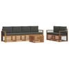 vidaXL Conjunto de sof&aacute;s de exterior 7 uds. Natural y Antracita