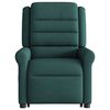 vidaXL Sillón masaje eléctrico reclinable elevable tela verde oscuro