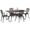 vidaXL Conjunto de Comedor de Jard&iacute;n 5 pcs Bronce Aluminio