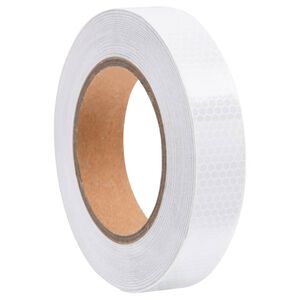 vidaXL Cinta adhesiva reflectante PVC blanco 2,5 cm x 20 m