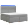 vidaXL Cama box spring con colch&oacute;n Gris Claro 140 x 190 cm Tela