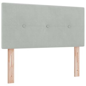 vidaXL Cabecero LED con tiras LED Manual Gris Claro 80 cm Terciopelo