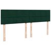 vidaXL Cama box spring con colch&oacute;n terciopelo verde oscuro 200x200 cm