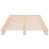 vidaXL Cama de palets madera maciza de pino 100x200 cm