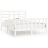 vidaXL Estructura de cama sin colch&oacute;n madera de pino blanca 120x200 cm