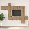vidaXL Conjunto de mueble de TV 10 pcs Roble artisan 30.5 x 30 x 90 cm