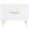 vidaXL Mesa de centro madera de ingeniería brillo blanco 50x50x40 cm