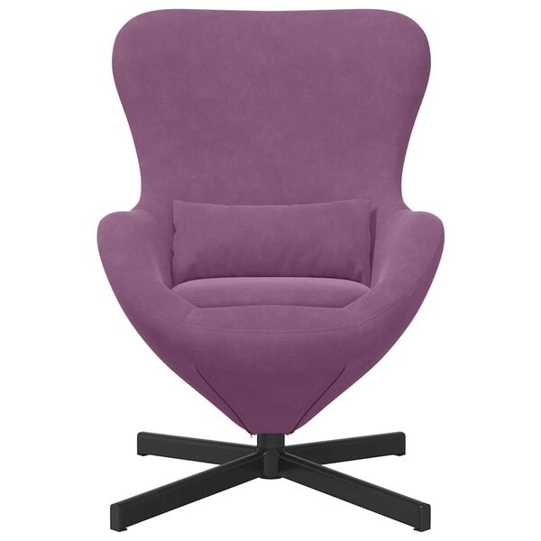 vidaXL Sill&oacute;n huevo Morado 63 x 73 x 90 cm Terciopelo