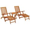 vidaXL Recliner y tumbona plegable 2 uds. Madera de Acacia S&oacute;lida