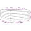 vidaXL Jardinera de madera maciza de pino marr&oacute;n cera 60x60x26,5 cm