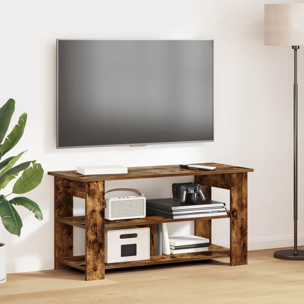 vidaXL Soporte para TV Roble ahumado 100 x 40 x 50 cm