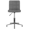 vidaXL Silla de comedor giratoria tela gris claro