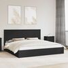 vidaXL Cama con almacenamiento Negro 200 x 200 cm Madera de ingenier&iacute;a