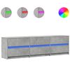 vidaXL Mueble de TV LED madera ingenier&iacute;a gris hormig&oacute;n 180x34x50 cm