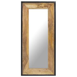vidaXL Espejo de madera maciza de mango 110x50 cm
