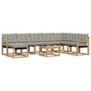 vidaXL Conjunto de sof&aacute;s de exterior 9 uds. Blanco y Gris Claro