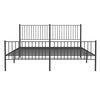 vidaXL Estructura cama sin colchón con estribo metal negro 200x200 cm