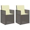 vidaXL Sillas de comedor de jard&iacute;n 2 uds. Gris Claro y Crema PP