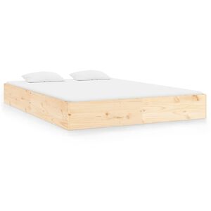 vidaXL Estructura de cama sin colch&oacute;n madera maciza 200x200 cm