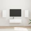 vidaXL Conjunto de mueble para TV de pared 4 pcs brillante